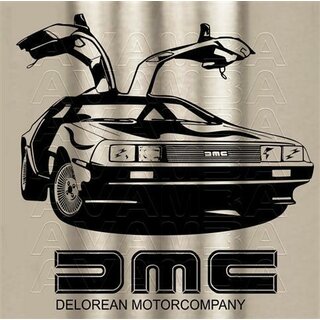 DeLorean DMC-12 aus  Zurck in die Zukunft Thermobecher Edelstahl, handbedruckt Automobilgrafik mit (with) Racingflags/Text Thermobecher GT (ca. 550 ml)