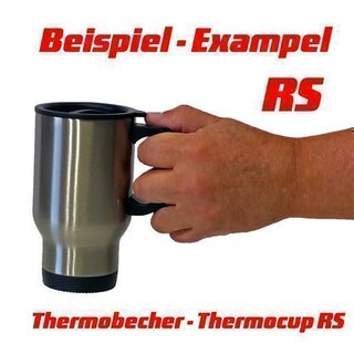 OPEL Manta A GT/E  Thermobecher Edelstahl, handbedruckt Automobilgrafik mit (with) Racingflags/Text Thermobecher RS (ca.450 ml)