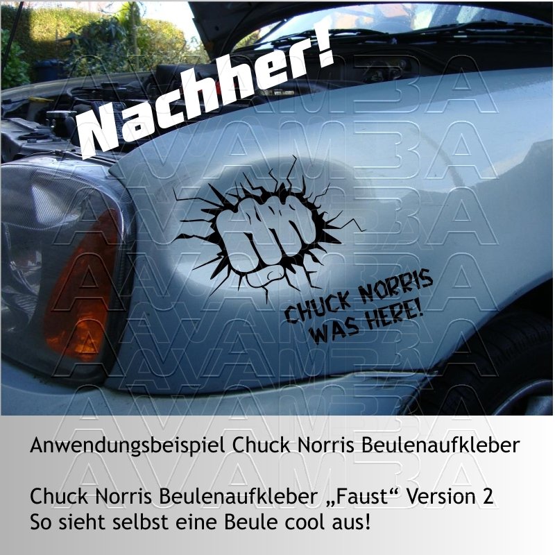 CHUCK NORRIS Beulenaufkleber Faust Sticker Aufkleber Autoaufkleber 