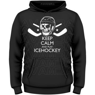 Eishockey Keep calm and play Icehockey  T-Shirt/Kapuzenpullover (Hoodie)