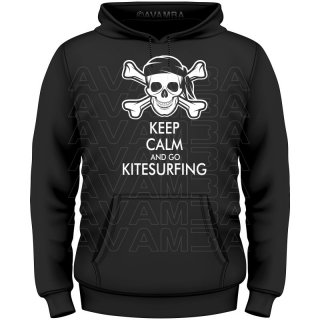 Keep calm and go kitesurfing T-Shirt/Kapuzenpullover (Hoodie)