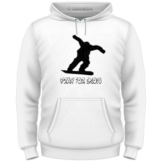 Snowboard Pray for snow T-Shirt/Kapuzenpullover (Hoodie)