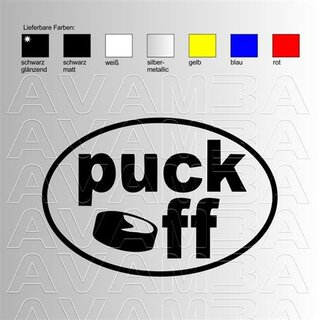 Eishockey Puck off! Aufkleber Sticker