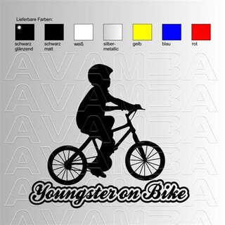 Fahrradfahren; Youngster on bike Aufkleber Sticker