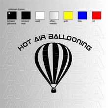 Ballonfahrt; Heißluftballon Aufkleber Sticker