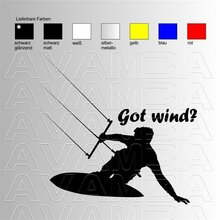 Kiteboarding, Kitesurfing; Got Wind? Aufkleber Sticker