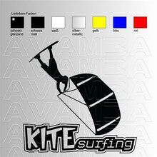 Kiteboarding, Kitesurfing; Turn Aufkleber Sticker