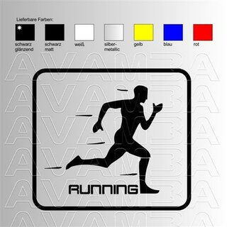 Laufen, Joggen Aufkleber Sticker