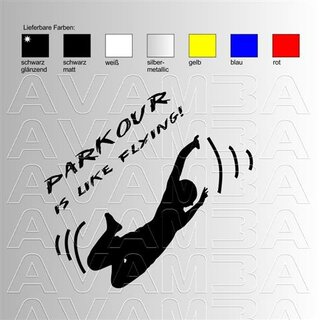 Parkour / Traceur (2) Aufkleber Sticker