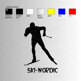 Biathlon - Ski Nordic Aufkleber Sticker