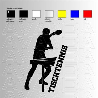 Tischtennis Aufkleber Sticker