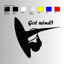 Windsurfing; Got Wind? Aufkleber Sticker