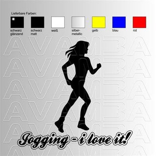 Laufen, Jogging Girl Aufkleber Sticker