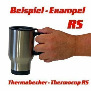 OPEL Calibra Version neu (1989-1997)  Thermobecher Edelstahl, handbedruckt Automobilgrafik ohne (without) Racingflags/Text Thermobecher RS (ca.450 ml)