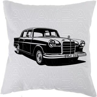 Mercedes W110 Heckflosse (2) (1961 - 1968) Car-Art-Kissen / Car-Art-Pillow
