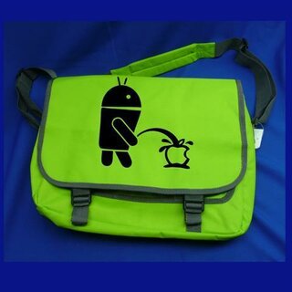 Android piss on Apple Messenger Bag / Umhängetasche