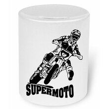 Supermoto Version 3  Moneybox / Spardose mit Aufdruck