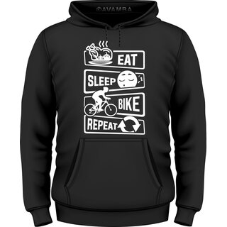 Rennrad EAT-SLEEP-BIKE-REPEAT T-Shirt/Kapuzenpullover (Hoodie)