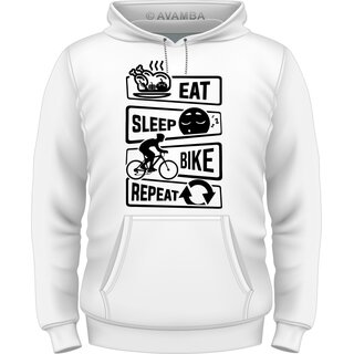 Rennrad EAT-SLEEP-BIKE-REPEAT T-Shirt/Kapuzenpullover (Hoodie)