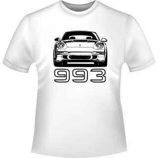 Porsche 993 Front T-Shirt/Kapuzenpullover (Hoodie)