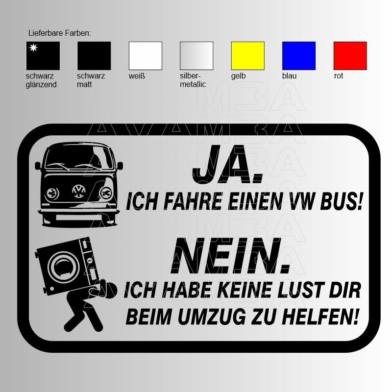 BULLI Herzschlag Aufkleber für VW Bus Liebhaber S136 22cm Farbe nach Wunsch