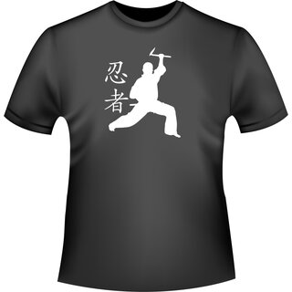 Martial Arts Fighter mit Waffe T-Shirt/Kapuzenpullover (Hoodie)
