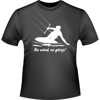 Kiteboarder No wind - no glory T-Shirt/Kapuzenpullover (Hoodie)