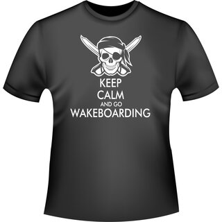 Keep calm and go wakeboarding T-Shirt/Kapuzenpullover (Hoodie)