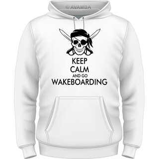 Keep calm and go wakeboarding T-Shirt/Kapuzenpullover (Hoodie)