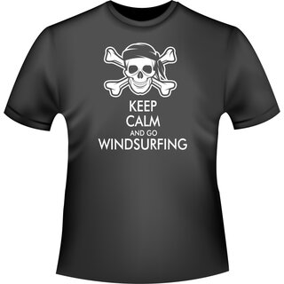 Windsurfing Keep calm and go windsurfing!  T-Shirt/Kapuzenpullover (Hoodie)