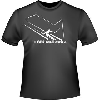 Ski Alpin Ski and sun T-Shirt/Kapuzenpullover (Hoodie)