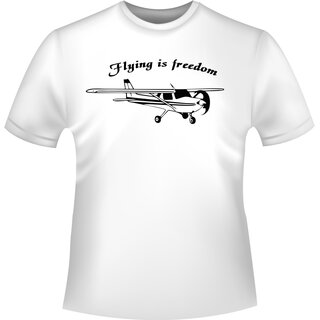 Sportflugzeug Flying is freedom T-Shirt/Kapuzenpullover (Hoodie)