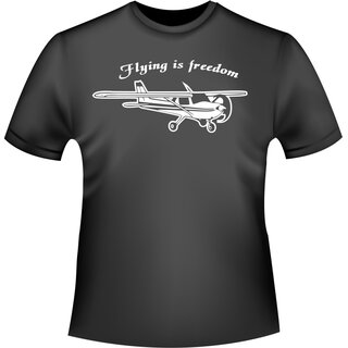 Sportflugzeug Flying is freedom T-Shirt/Kapuzenpullover (Hoodie)