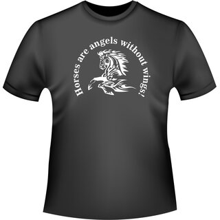 Pferde; Angels without Wings T-Shirt/Kapuzenpullover (Hoodie)