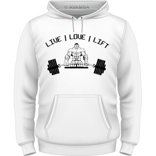 Bodybuilding Live | Love | Lift T-Shirt/Kapuzenpullover (Hoodie)