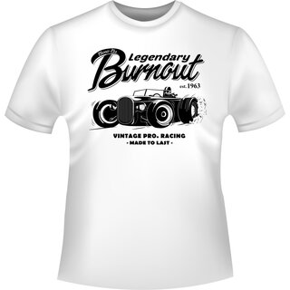 Burnout Car Vintage / Retro T-Shirt/Kapuzenpullover (Hoodie)