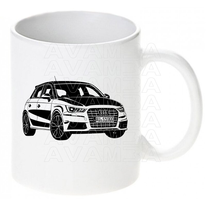 Audi S1 (X8) (2014 - ) Tasse / Keramikbecher m. Aufdruck - AVAMBA