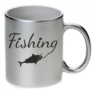 Fishing Tasse / Keramikbecher m. Aufdruck