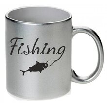 Fishing Tasse / Keramikbecher m. Aufdruck