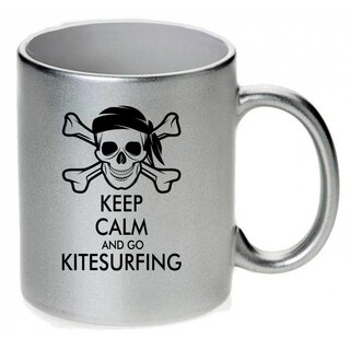 Kitesurfing Keep calm... / Keramikbecher m. Aufdruck