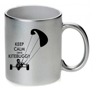 Kitebuggy Keep calm... / Keramikbecher m. Aufdruck