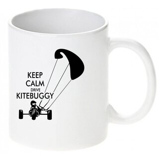 Kitebuggy Keep calm... / Keramikbecher m. Aufdruck
