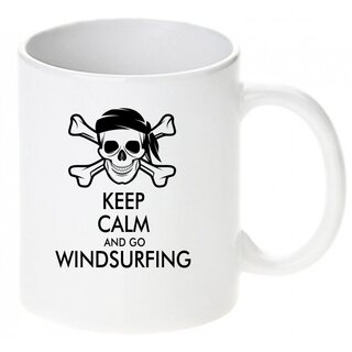 Windsurfing Keep calm... / Keramikbecher m. Aufdruck