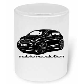 BMW i3 mobile revolution  Moneybox / Spardose mit Aufdruck