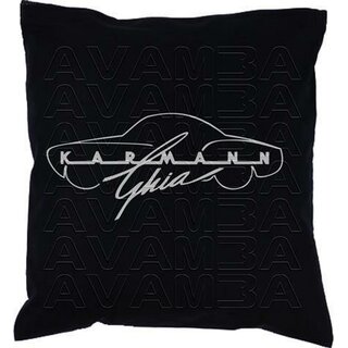 Karmann Ghia Silhouette / Schriftzug Car-Art-Kissen / Car-Art-Pillow
