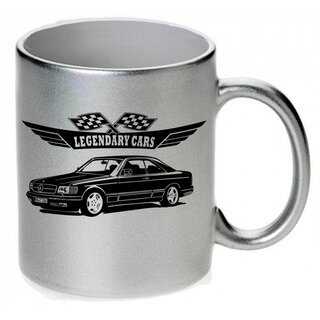 Mercedes Benz SEC  C126 380 420  500 560 (1981 - 1991) - Tasse / Keramikbecher m. Aufdruck