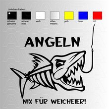 Angeln Nix für Weicheier! Angelaufkleber / Angelsticker