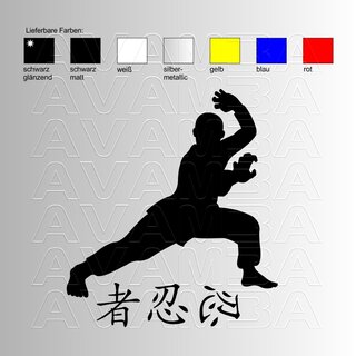 Kung Fu Aufkleber / Sticker
