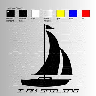 I am sailing   Segelaufkleber / Segelsticker