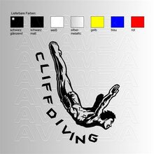 Cliffdiving Klippenspringen  Aufkleber / Sticker